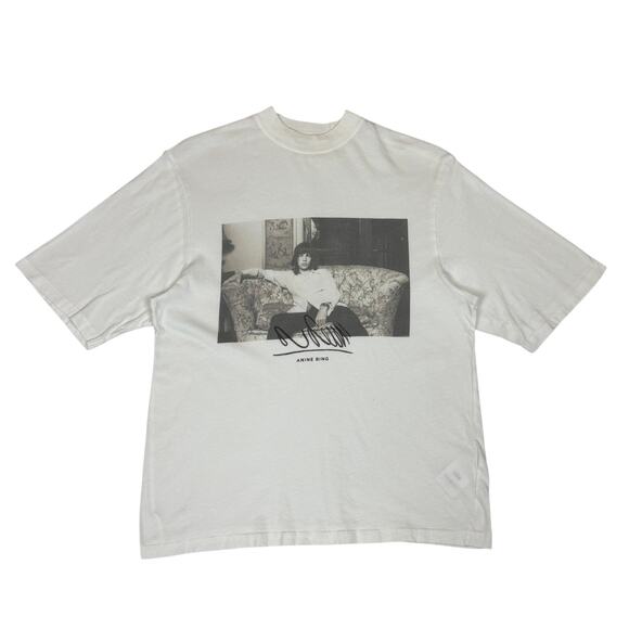 Anine Bing Avi Mick Jagger Tee Women's XS Oversized Jersey Knit T Shirt - Picture 1 of 11